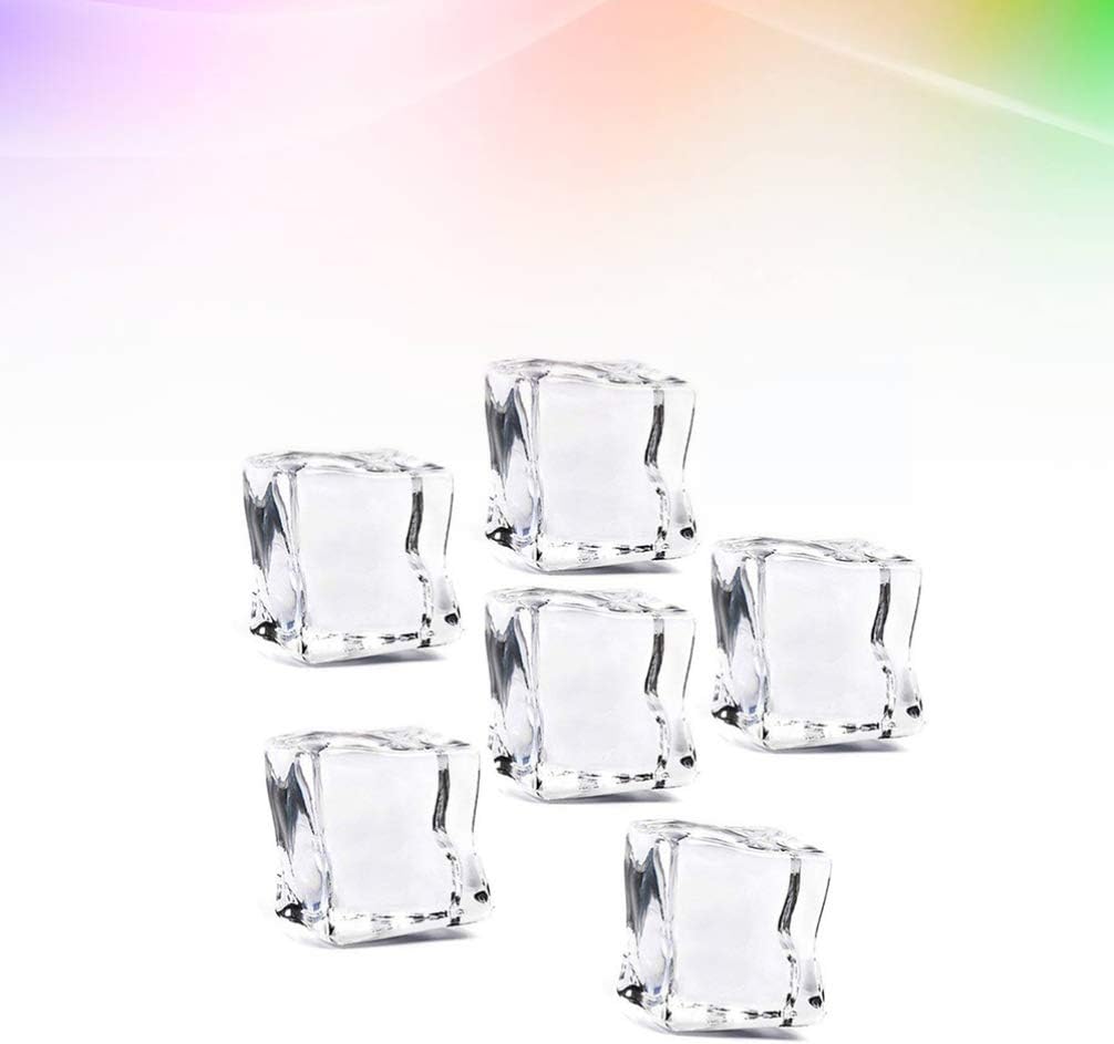 Didiseaon 100pcs Clear Acrylic Artificial for Photography Kitchen Decor Party Decorations Realistic Fake Ice Prop for Food Showcase Vase Fillers