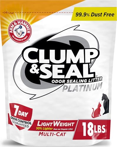 ARM & Hammer Clump & Seal Odor Sealing Lightweight Multi-Cat Scented Clumping...