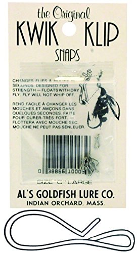 6 PCS Kwik-Klip Snaps for No Knot Fly Fishing Line Snaps by AL's Goldfish Lure Company