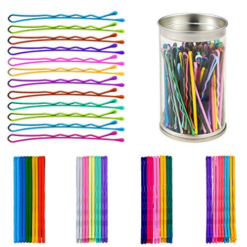Wpxmer 100 Pieces Colored Bobby Hair Pins,Hair Clips for Hair Styling Decoration(2.36 inches)