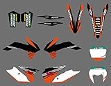 Lange Zeit. DST0582 Customized Motorcross Stickers Dirt Bike Decals 3M Graphics Kit for 125/200/250/300/450/500 EXC XC-W XCF-W Six Days 2014