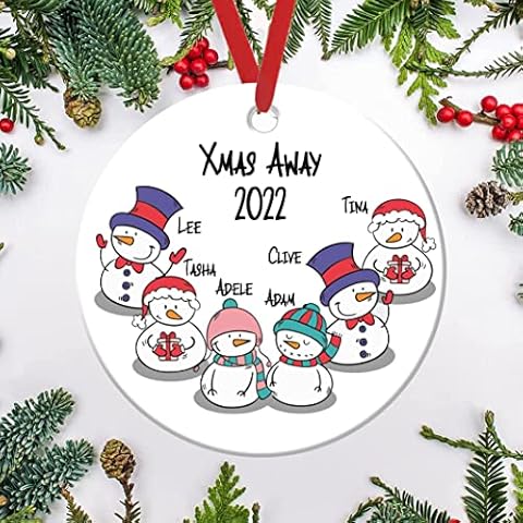 2022 Our 1st Christmas Together Round Christmas Ceramic Ornaments Funny Christmas Tree Ornament Handmade Double-Sided Printing Christmas Ornaments Xmas Away 2022 Souvenirs Ornament Exchange Gifts Cover