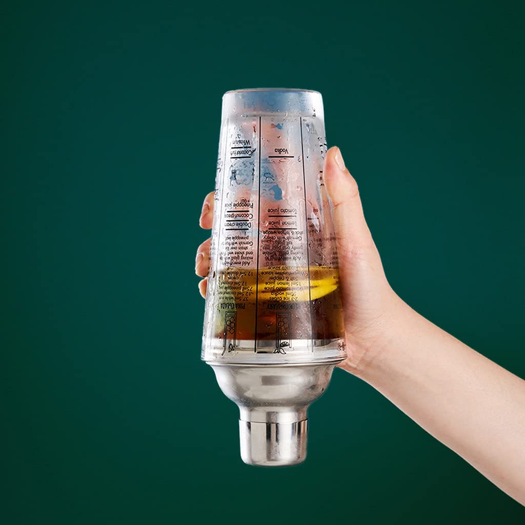 Juego de Coctelera Conjunto de mezclador de bebidas con conjunto de cócteles de cóctel para mezcla de bebidas-Herramientas de barras:palitos de paletas Palras de nadador Pasta de hielo Pinzas de hielo