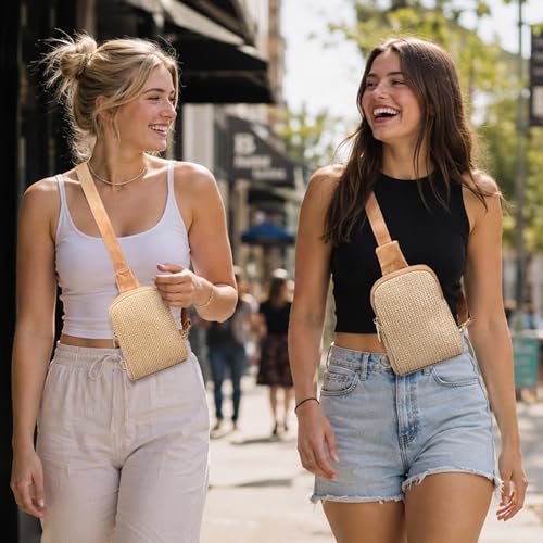 INICAT Faux Straw Summer Sling
