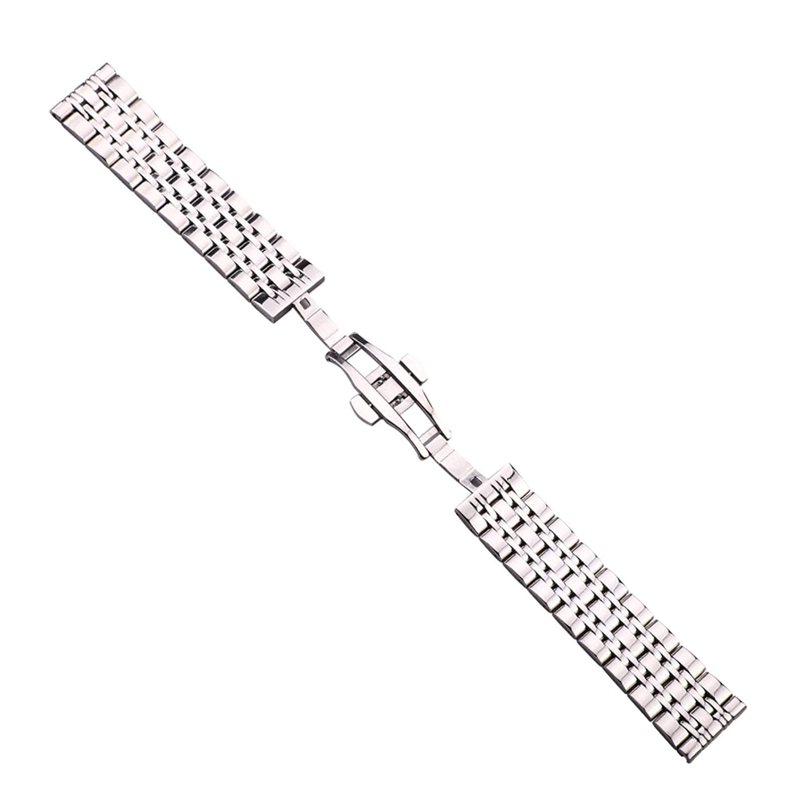 Correa de Acero Inoxidable de 18mm, 20mm y 22mm, Pulsera de Lujo con Correa de Metal de Repuesto para Hombre