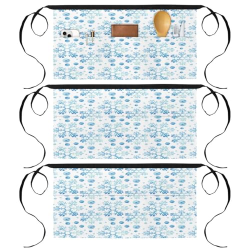 Demi-tablier de cuisine avec poches pour restaurant et bar multicolore