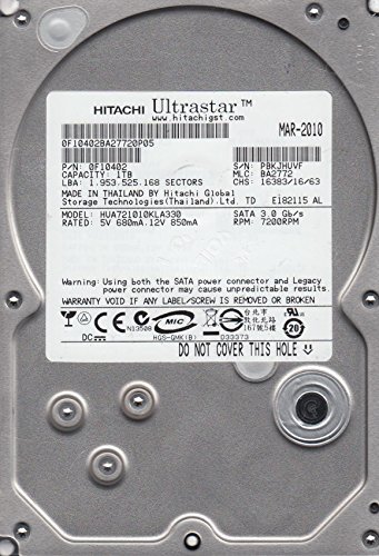 Preisvergleich Produktbild HUA721010KLA330, PN 0F10402, MLC BA2772, Hitachi 1TB SATA 3.5 Festplatte
