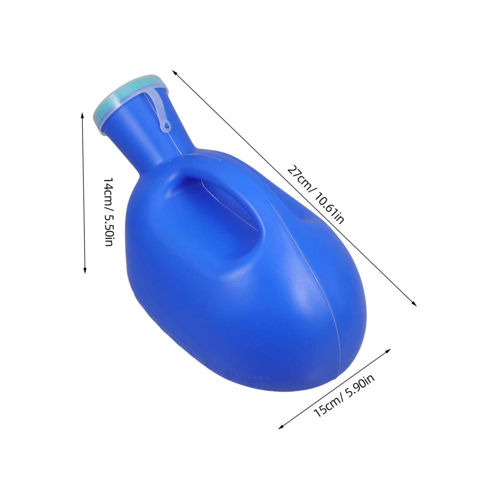 ERINGOGO Men's Portable Urinal Urinals for Men Urinal Bottle Camping Portable Potty Man Pee Bottle Proof Male Urinal Portable Urinal for Men Foldable Keep Bedside Potty Reusable Lid Pp Blue