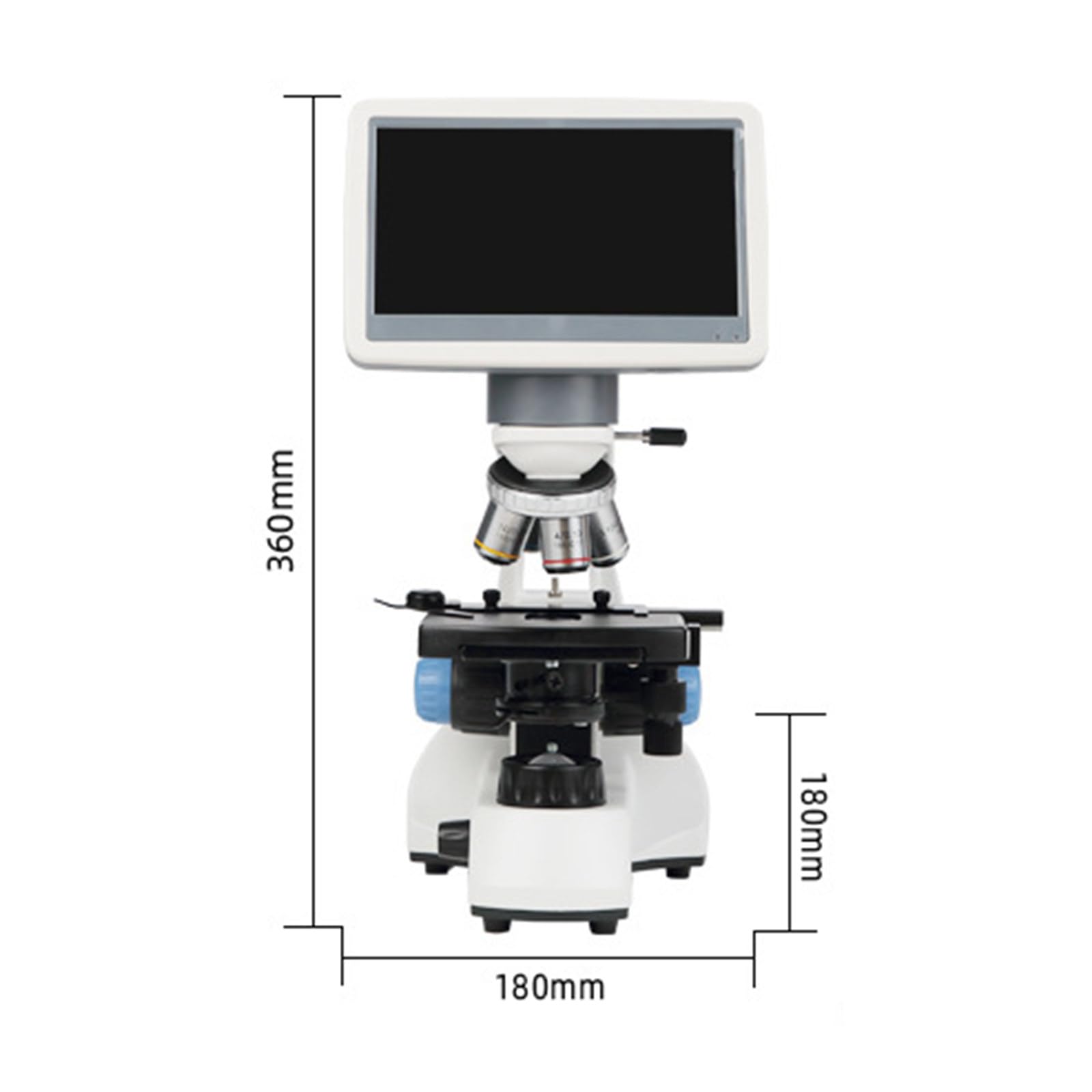 Microscopio biologico digitale ottico Rilevamento di esperimenti scientifici Microscopio elettronico ad alta definizione con schermo