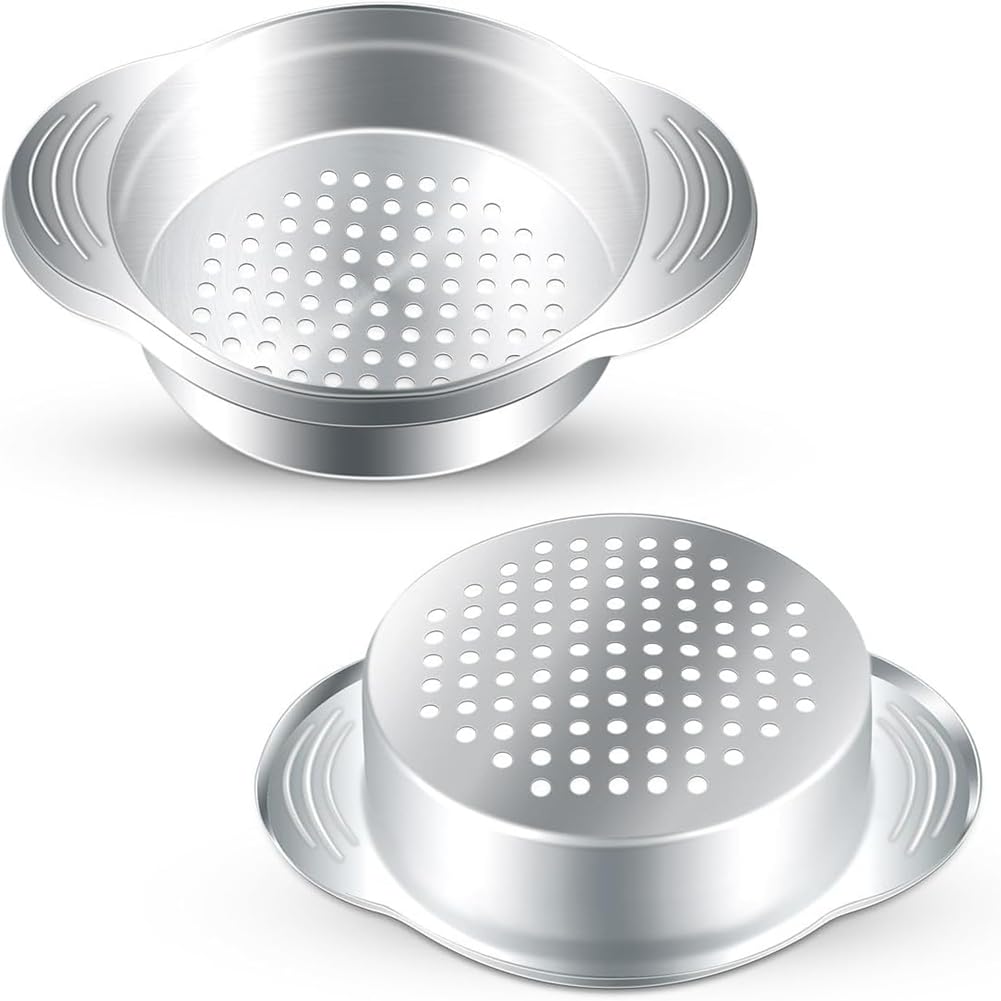 Huudngeje Salmon 2 Pcs Can Strainer Stainless Steel Tuna Press Can Strainer Food Can Strainer Sieve Oil Drainer Remover Metal Tuna Press
