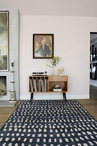Novogratz DELMADEL11BLU2380 By Momeni Delmar Boho Dots Hand Tufted Wool Area Rug, 2'3 Inch X 8' Runner thumb #1