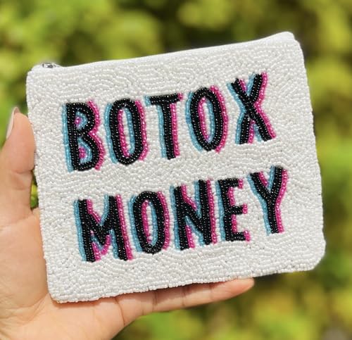 Botox Money Beaded Coin Purse, Beaded Coin Pouch, Small Wallets for Her, Birthday Gifts, Cute Pouch Purse2