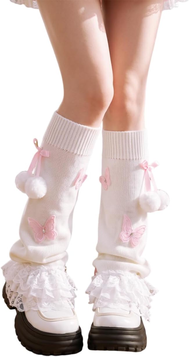 WODECASA Knit Leg Warmers for Girls,for Daily Wear, Cosplay, Photoshoots