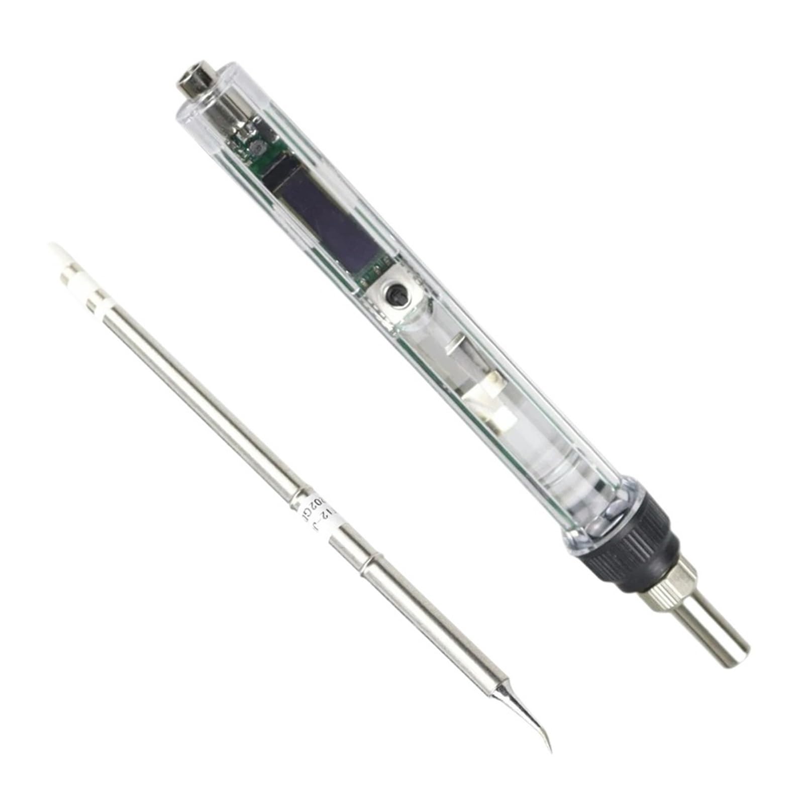 Zestaw lutownicy Mini Lutownica DC 12-24V 72W Cyfrowa OLED Regulowana Temperatura Spawanie Elektryczne Końcówka Lutownicza Narzędzie Stacji(With T12-JL02)
