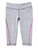 Gymboree Girls' Little Active Capri Leggings, Heather Grey, XL