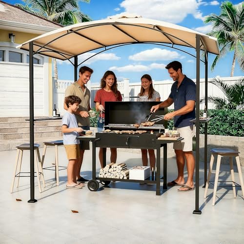 Gotland 8'x 5' BBQ Gazebo, Grill Gazebo with 5 Tool