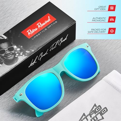 Image of Retro Rewind Kids Sunglasses for Boys Girls Age 3-12 - Shatterproof UV400 Toddler Children Sun Glasses