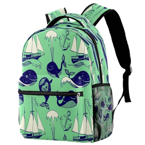 Sac à dos d'école baleines amusantes, le cadeau de rentrée idéal