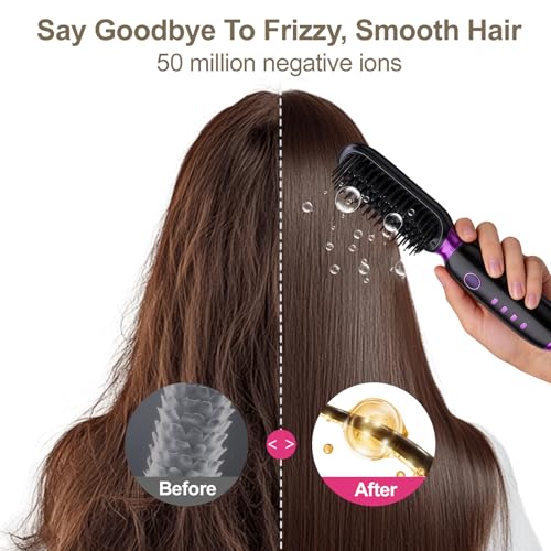 Cepillo alisador eléctrico portátil Nizzarra morado miniatura 6