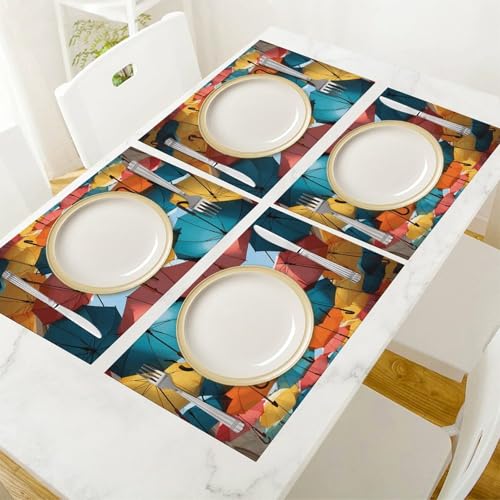 Set de table PVC lavable antidérapant et résistant à la chaleur lot de 6 de table