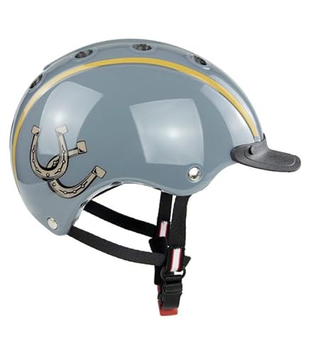 Casco Reithelm Skihelm Radhelm Nori Kinder Glückspferd grau, Größe:S