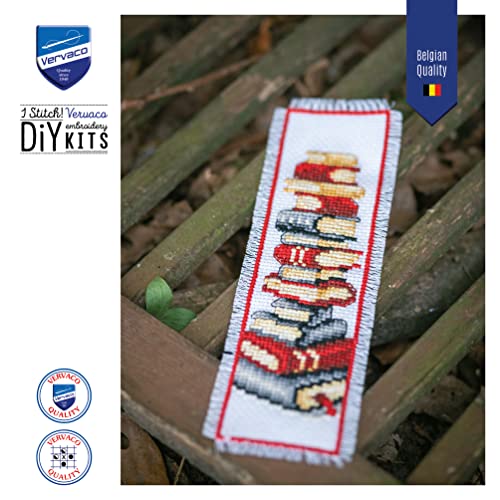 Image of Vervaco Cross Stitch Bookmark Book Lover 2.4 inch x 8 inch