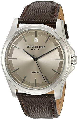 Kenneth Cole Men's New York 10027417 Silver Leather Quartz Dr