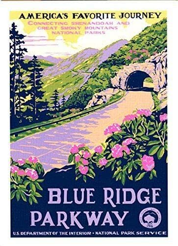 Amazon.com - 3x4 inch Vintage Blue Ridge Parkway Sticker - rv National ...