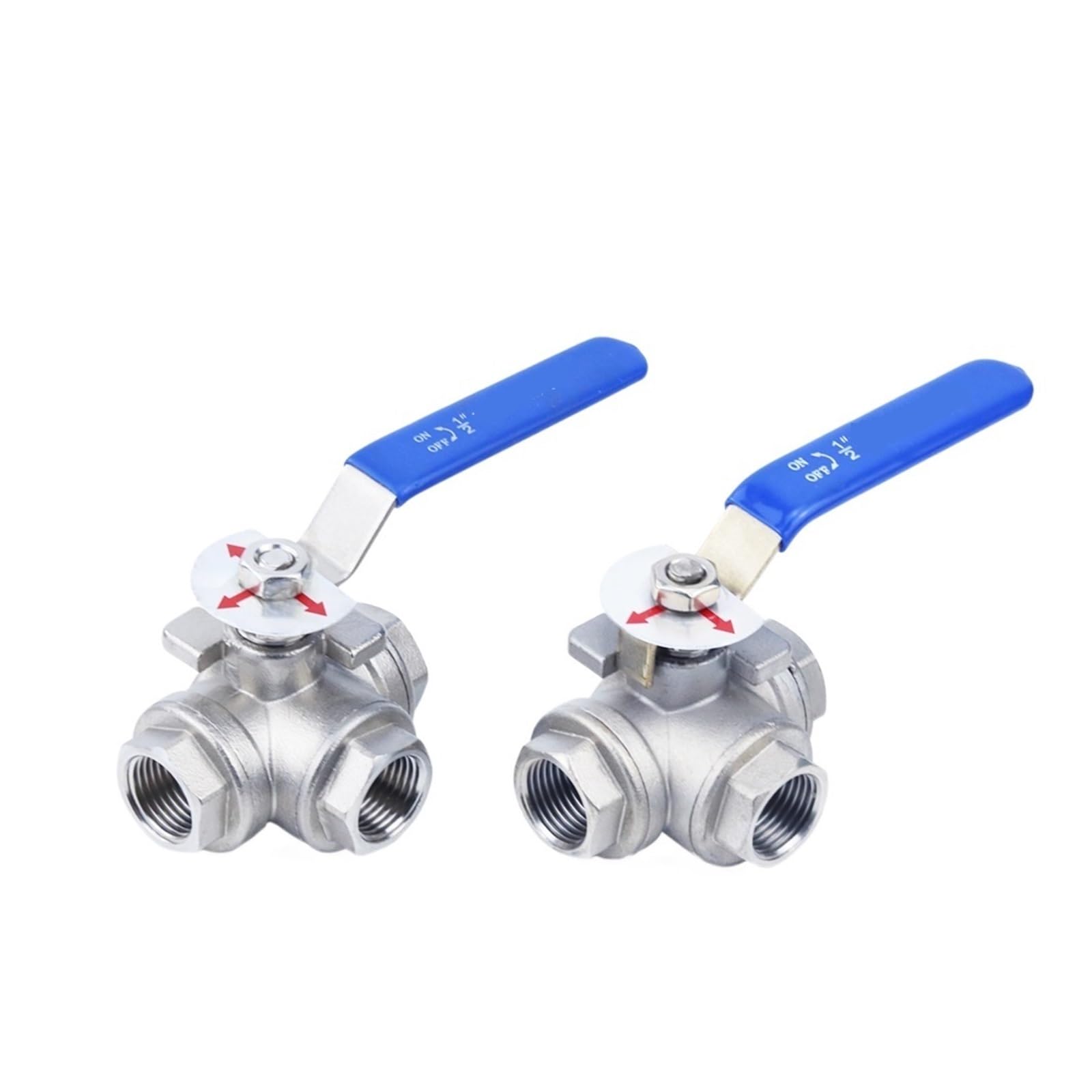 Ball valve, Trójdrożny zawór kulowy DN15 DN20 ze stali nierdzewnej gwint męski T/L typ 1/2 "3/4" do wody, oleju, powietrza, gazu,for Gas, Oil, Liquid, Water(DN20,L type)