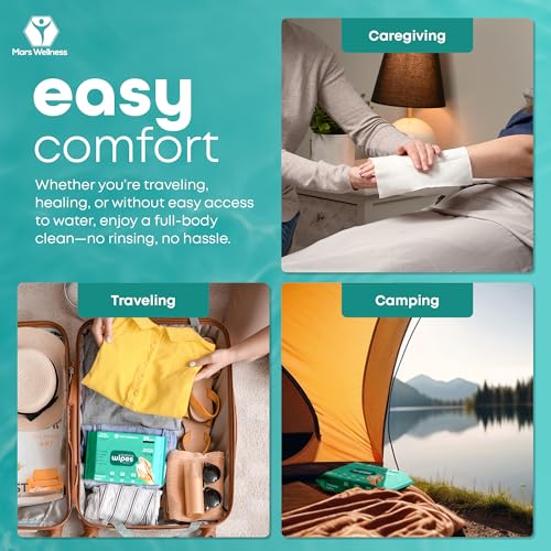 No Rinse Washing/Bathing Wipes - Just Add Water - Shower Cleansing Sponge/Wipes - Original Latherz - Soap Infused Dry Shower - Pack of 25 Cloths - By Latherz - Image 6