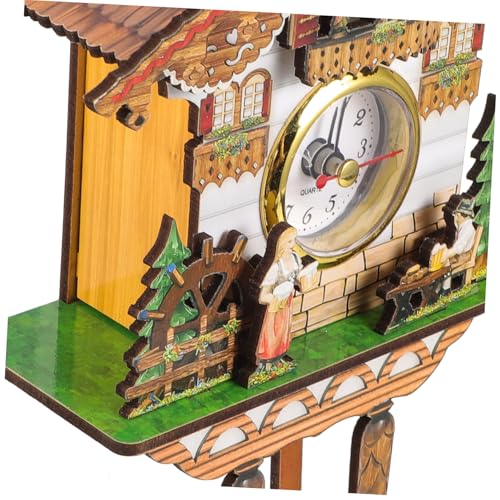 Horloge coucou de salon Mipcase : la pendule traditionnelle en plastique facile à installer - 6