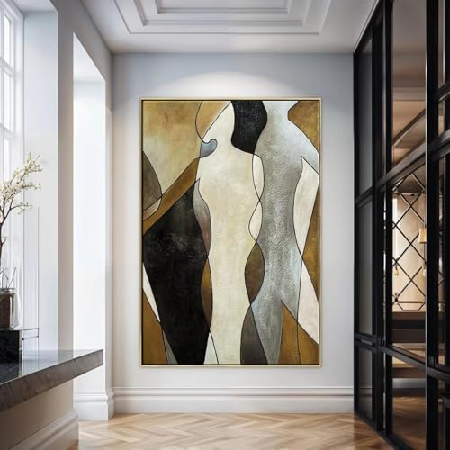Tableau mural abstrait encadré grand format pour illuminer votre salon moderne
