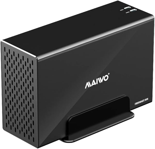 MAIWO Dual Bay RAID Enclosure for 3.5 inch SATA HDD, USB3.1 GEN2 10Gbps Speed, 36TB Capacity, External Hard Drive RAID Docking Station
