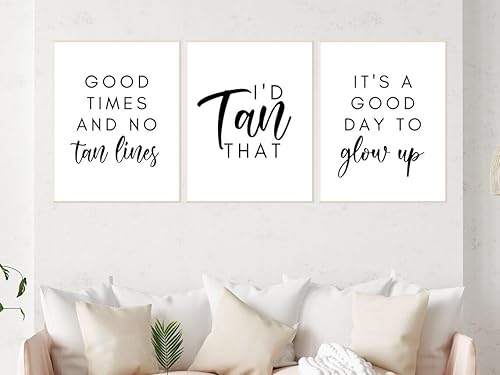 Miniatura 7 de NATVVA 3 piezas de pintura en lienzo con bonito diseño de uñas Make Everything Better, carteles rosados para salón de uñas, impresiones artísticas