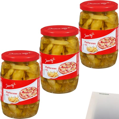 usy Bundle für Jeden Tag Pfefferonen mild 3er Pack (3x300g Glas) + usy Block