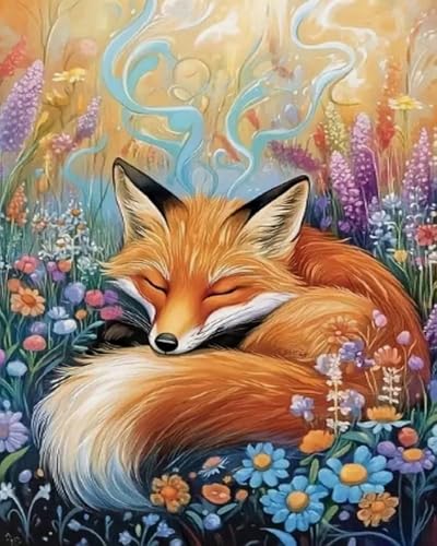 Diamond Painting Renard DIY Kit Complet Diamant Arts Canevas Craft