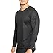 Duofold Men's Mid Weight Varitherm Crew Neck Thermal Shirt, Black, Medium