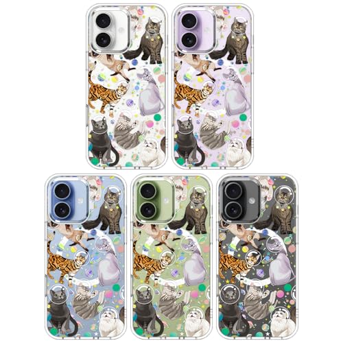 MOSNOVO for iPhone 17 Case | Compatible with Magsafe | Military Grade 6.6ft Drop Tested | Camera Control | Clear with Space Cat Design by MOSNOVO - Used condition - Image 3