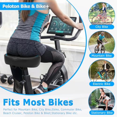 CDYWD Oversized Bike Seat for Men & Women Comfort, Extra Wide Ergonomics Soft Padded Bicycle Seat, Comfortable Large Bike Saddle for Peloton, Stationary Exercise Bike, Beach Cruiser, Ebike, City Bike by CDYWD - Used condition - Image 2