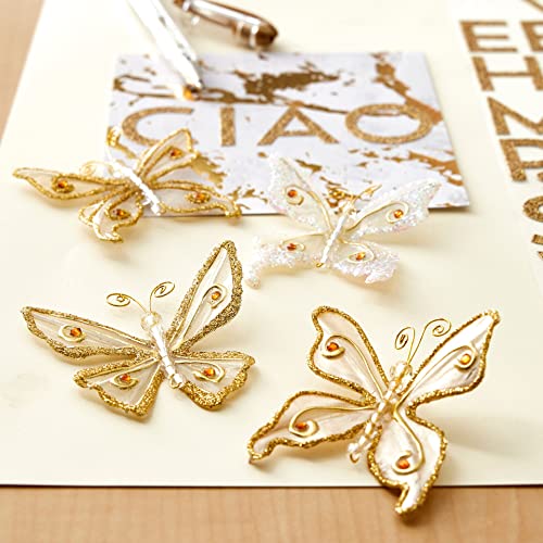 12 Packs: 4 ct. (48 total) Glacee Butterfly Embellishments by Recollections™