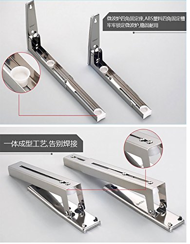 18/8 Stainless Steel Stretch Shelf Rack Wall Mount Kitchen Microwave Oven Stand Bracket Foldable Shelf Rack Oven Wall Mount Bracket Load 180 Lb #TOP1