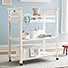 Graco Lauren Changing Table (White) – Nursery Changing on Wheels, Rolling Changing Table Includes Water-Resistant Changing Pad, 2 Shelves for Nursery Storage and Organizing