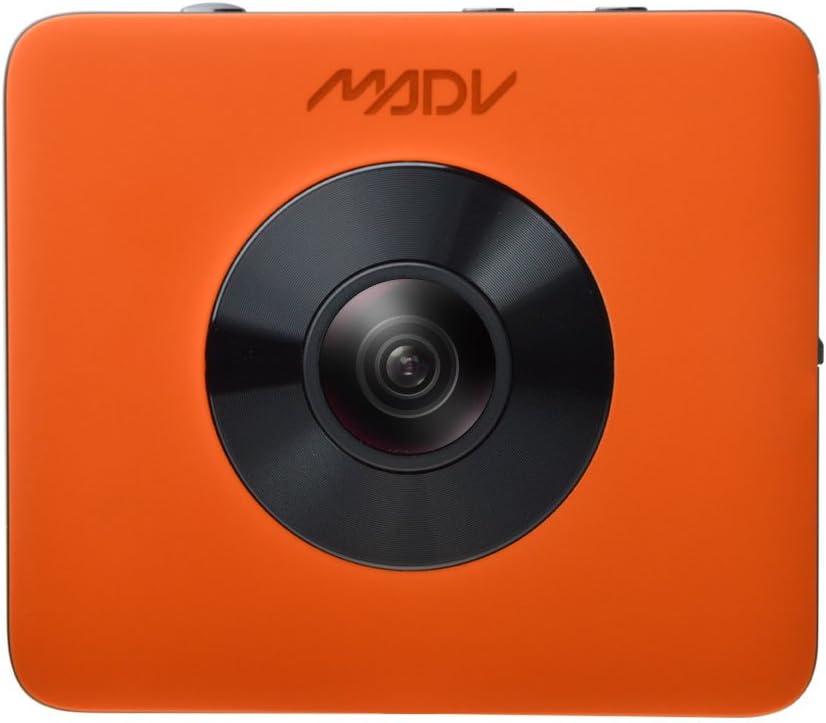 MADV XIAOMI 360 Camera with Bluetooth Remote Control, 4K Video, 24MP Photo, Waterproof, Selfie-Stick and Tripod Included