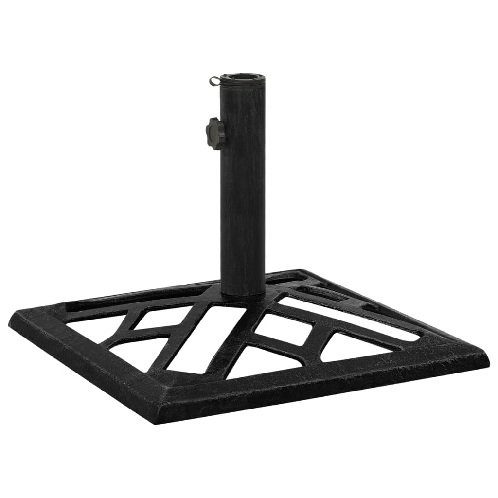 vidaXL Umbrella Base, Patio Umbrella Holder Stand for Garden Deck Balcony Park, Outdoor Parasol Base for Umbrellas, Black Cast Iron
