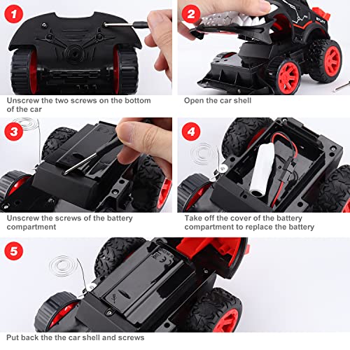 Fuuy Remote Control Car For Toddlers 1/20 Scale Boys Toys For Kids Toddler Toys With Light 20+ Mins Stunt Car Christmas Birthday Gifts For 3 4 5 6 Year Old Preschool Toys Cars Rc Jeep Trucks For Kids #TOP6