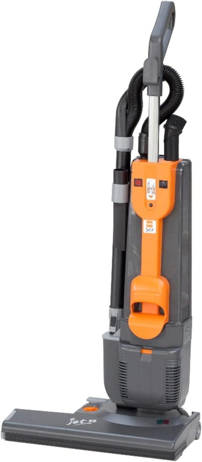 Taski Jet 50 Professional Upright Vacuum Cleaner Dual Motors Provide High Suction Power with Filtration and Dust Bag