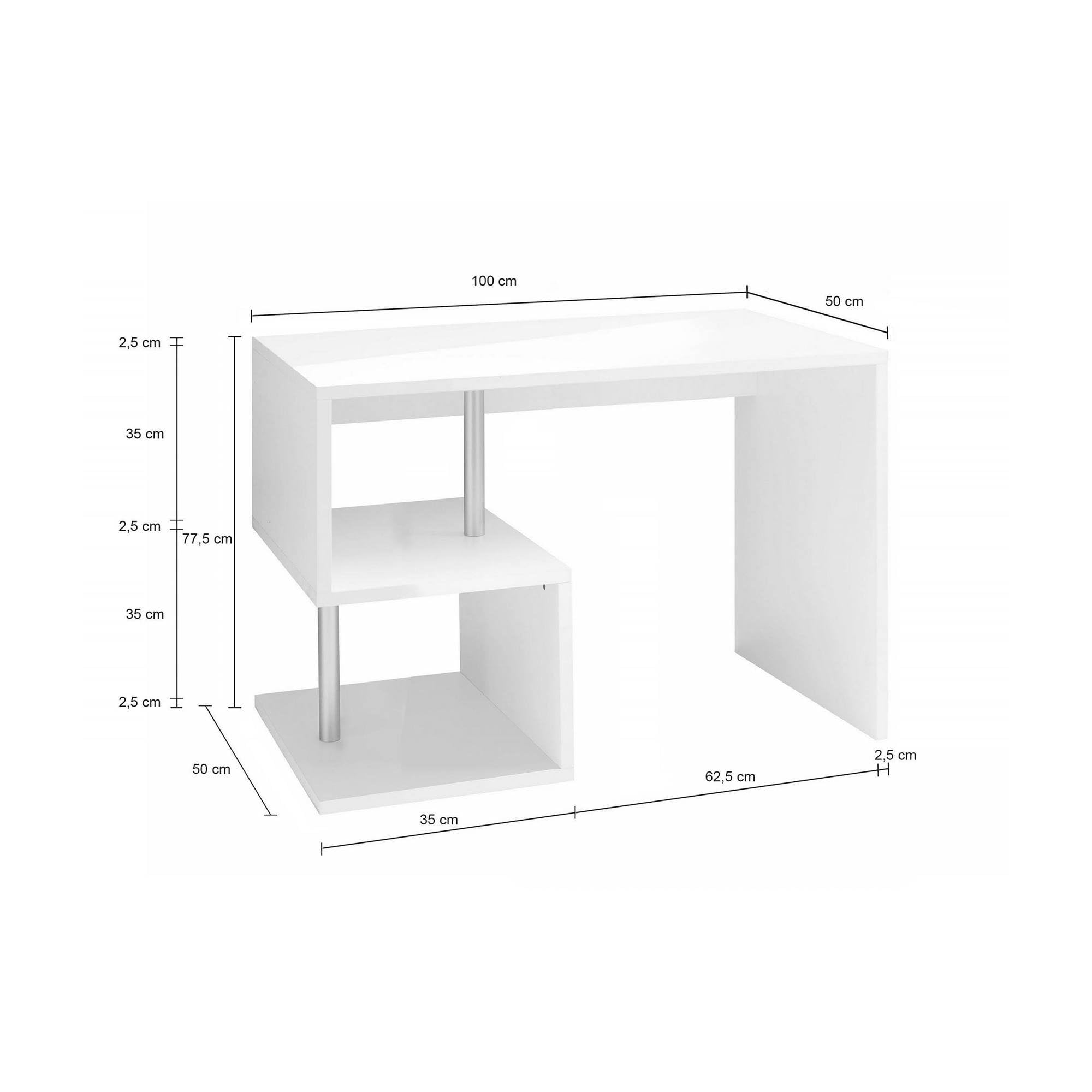 Dmora Maximum Desk - Scrivania Modulare per Ufficio e Casa - Dettaglio