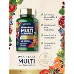 Nature's Fortune Whole Food Multivitamin with Probiotics | 120 Coated Caplets | Made with 20 Fruits and Vegetables | Non-GMO & Gluten Free Supplement - Image 4