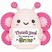 Glydein Thank You Gifts for Women, Cute Teacher Gifts, Handmade Positive Crochet Butterfly Decor, Cute Thank You Gift with Warm Card for Teacher Boss Family, School Counselor Appreciation Gift