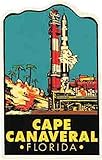 Cape Canaveral Florida Map Vintage Travel Decal Sticker
